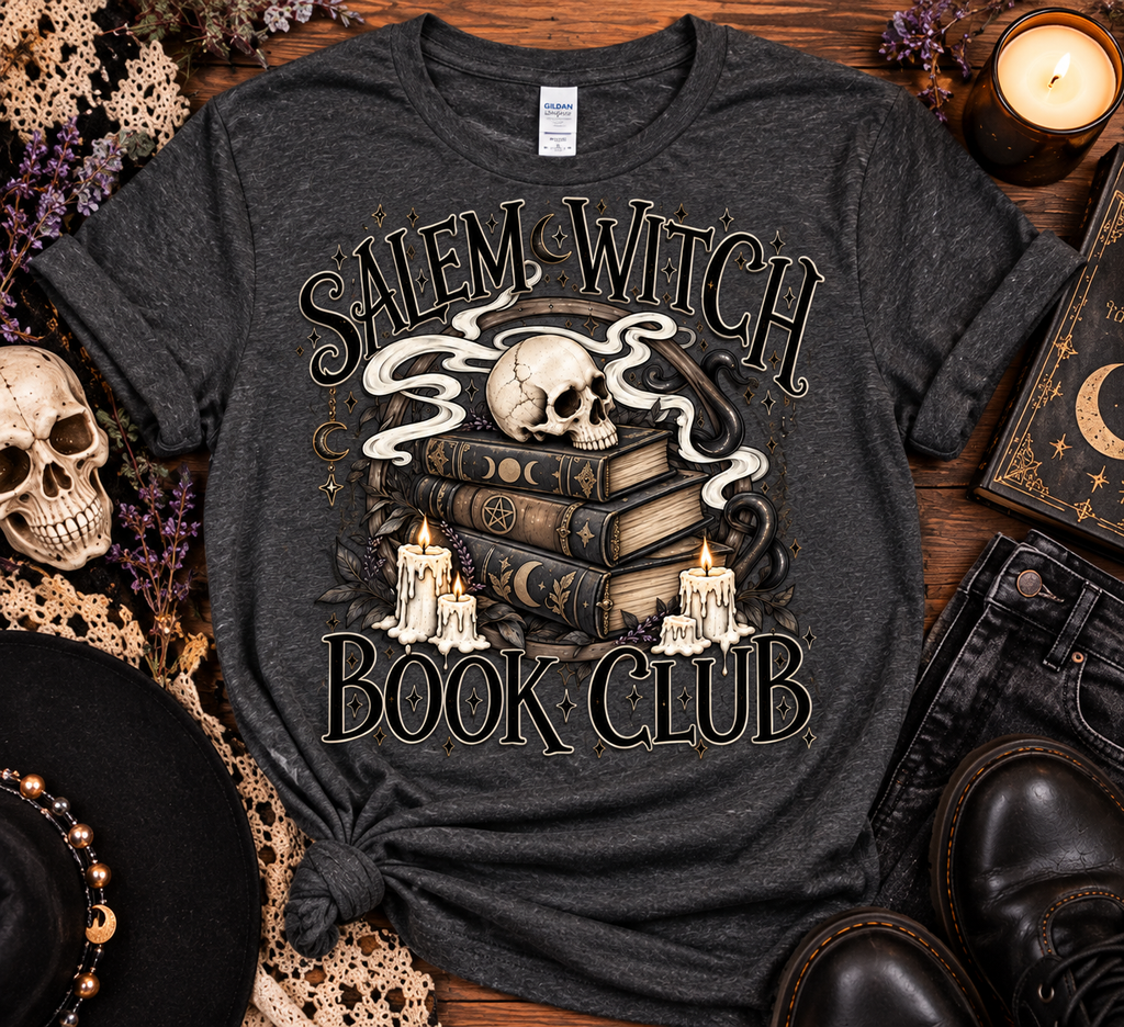 Salem Witch Book Club | Gothic Book Lover Graphic Tee