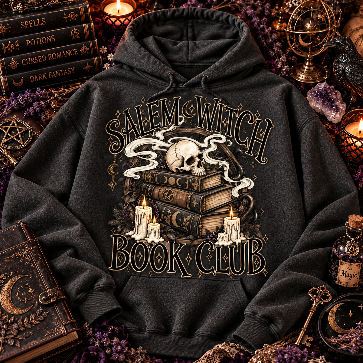 Salem Witch Book Club Hoodie | Gothic Witchy Bookish Sweatshirt