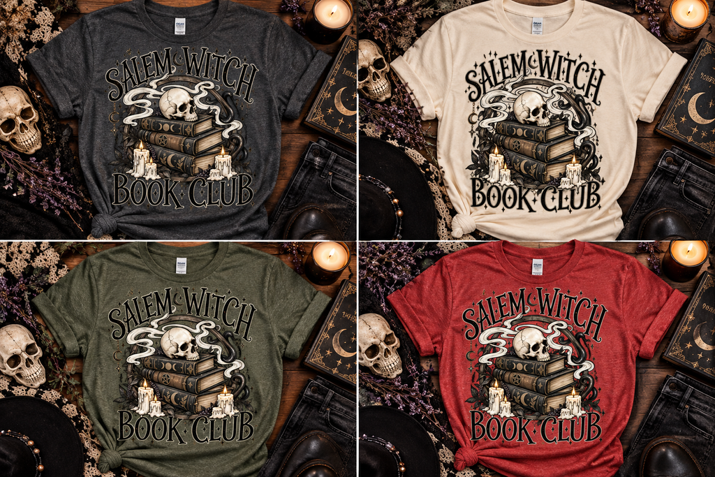 Salem Witch Book Club | Gothic Book Lover Graphic Tee