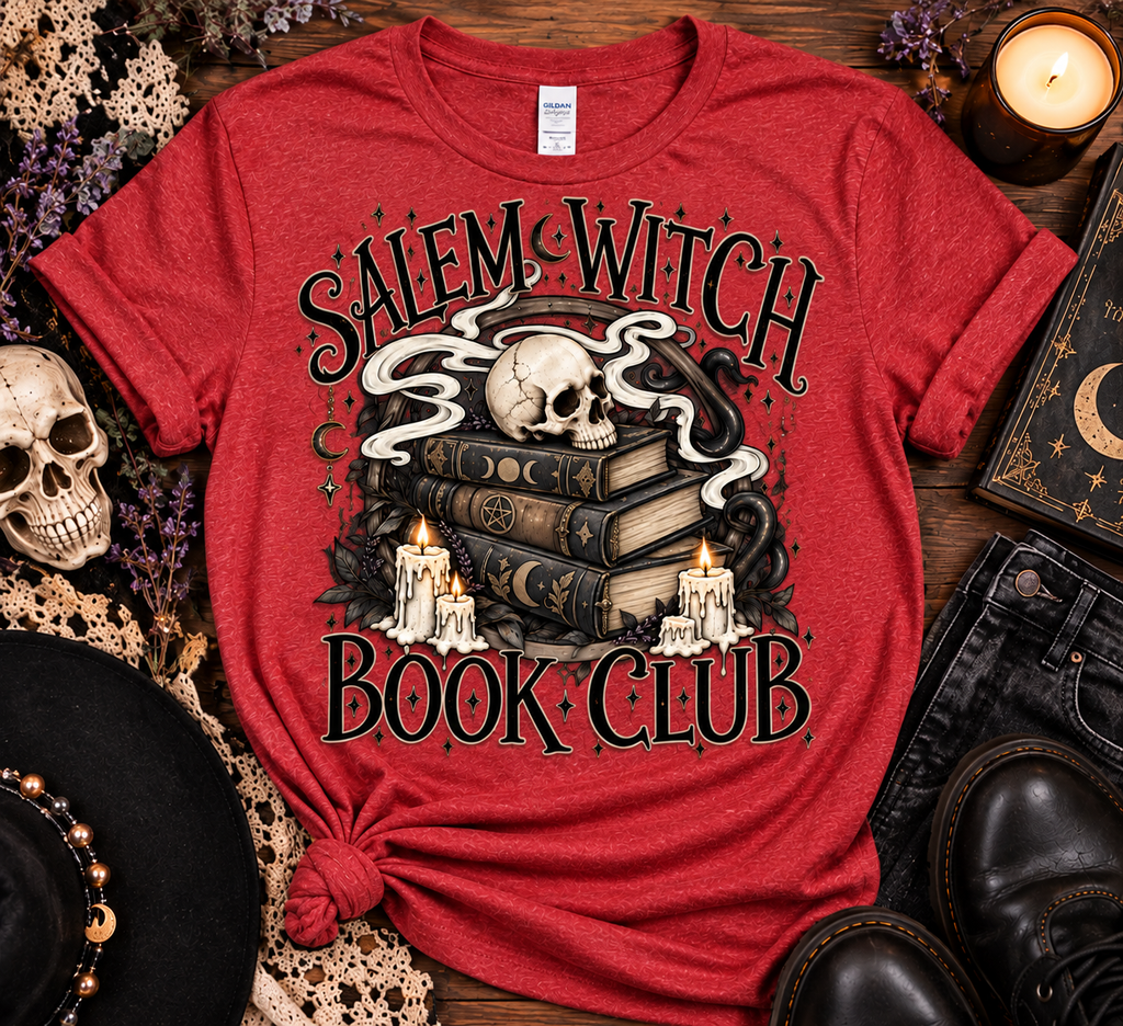 Salem Witch Book Club | Gothic Book Lover Graphic Tee