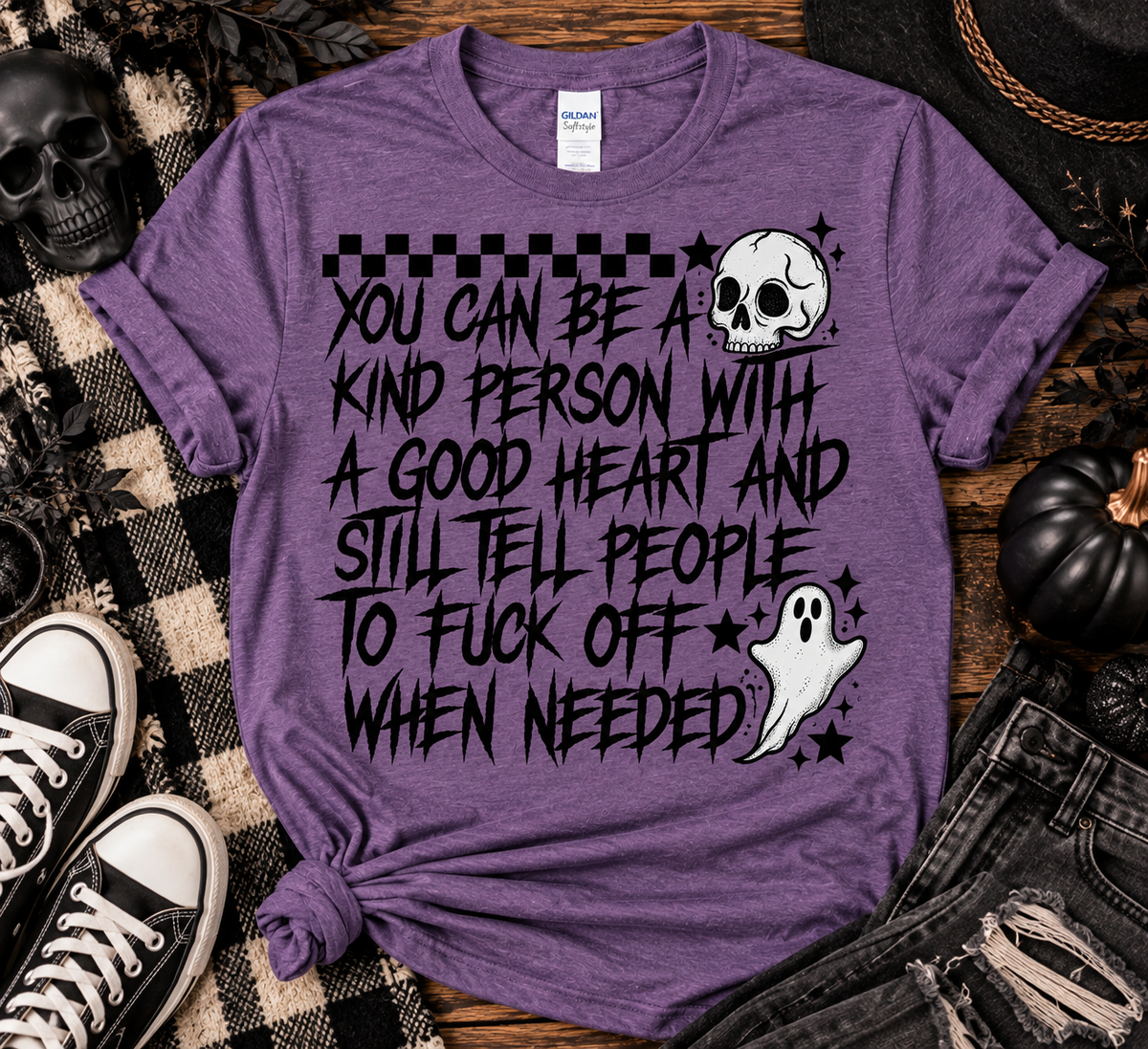 Kind Person, Good Heart, Zero Tolerance | Sarcastic Gothic Graphic Tee