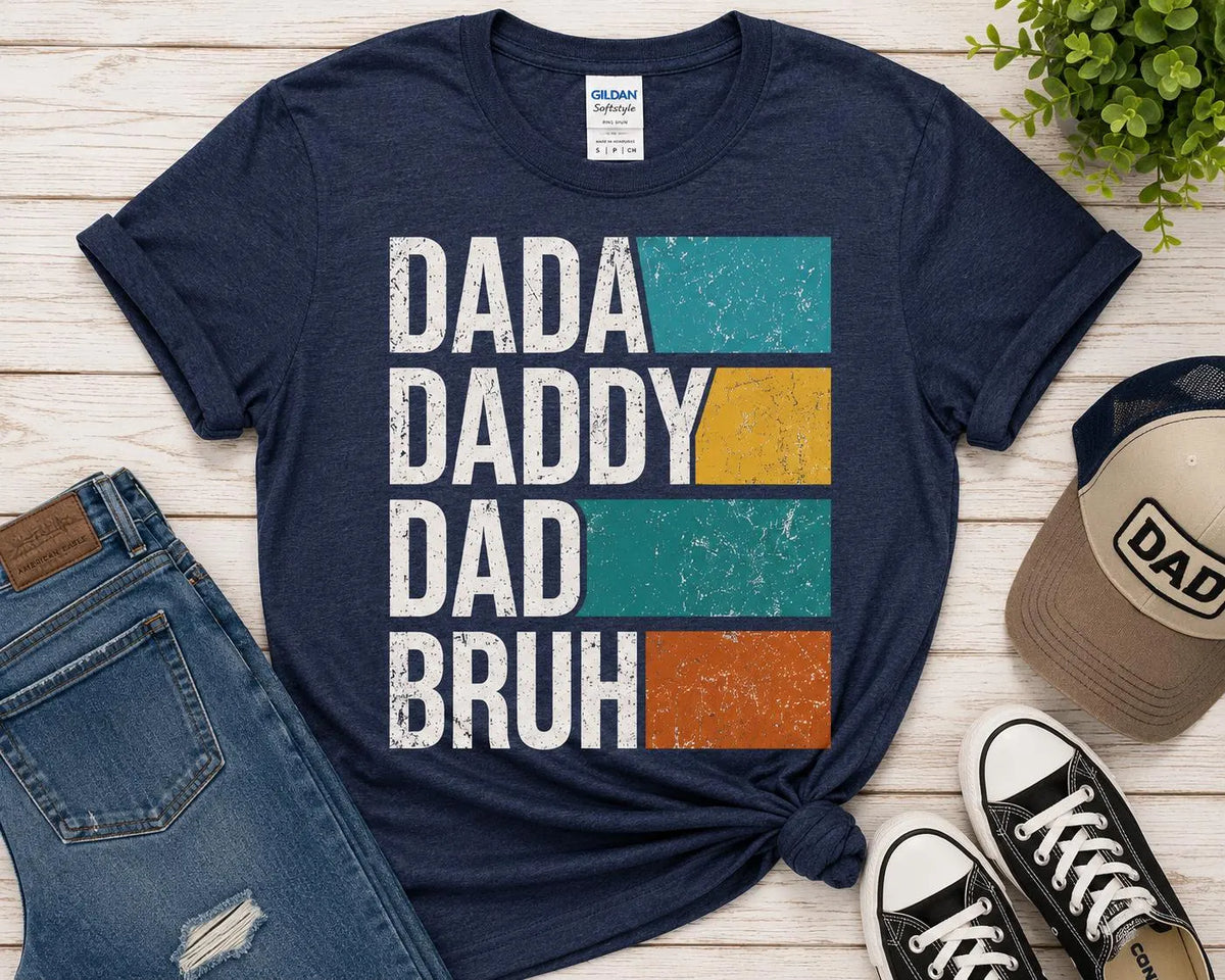 Dada Daddy Dad Bruh Graphic T-Shirt