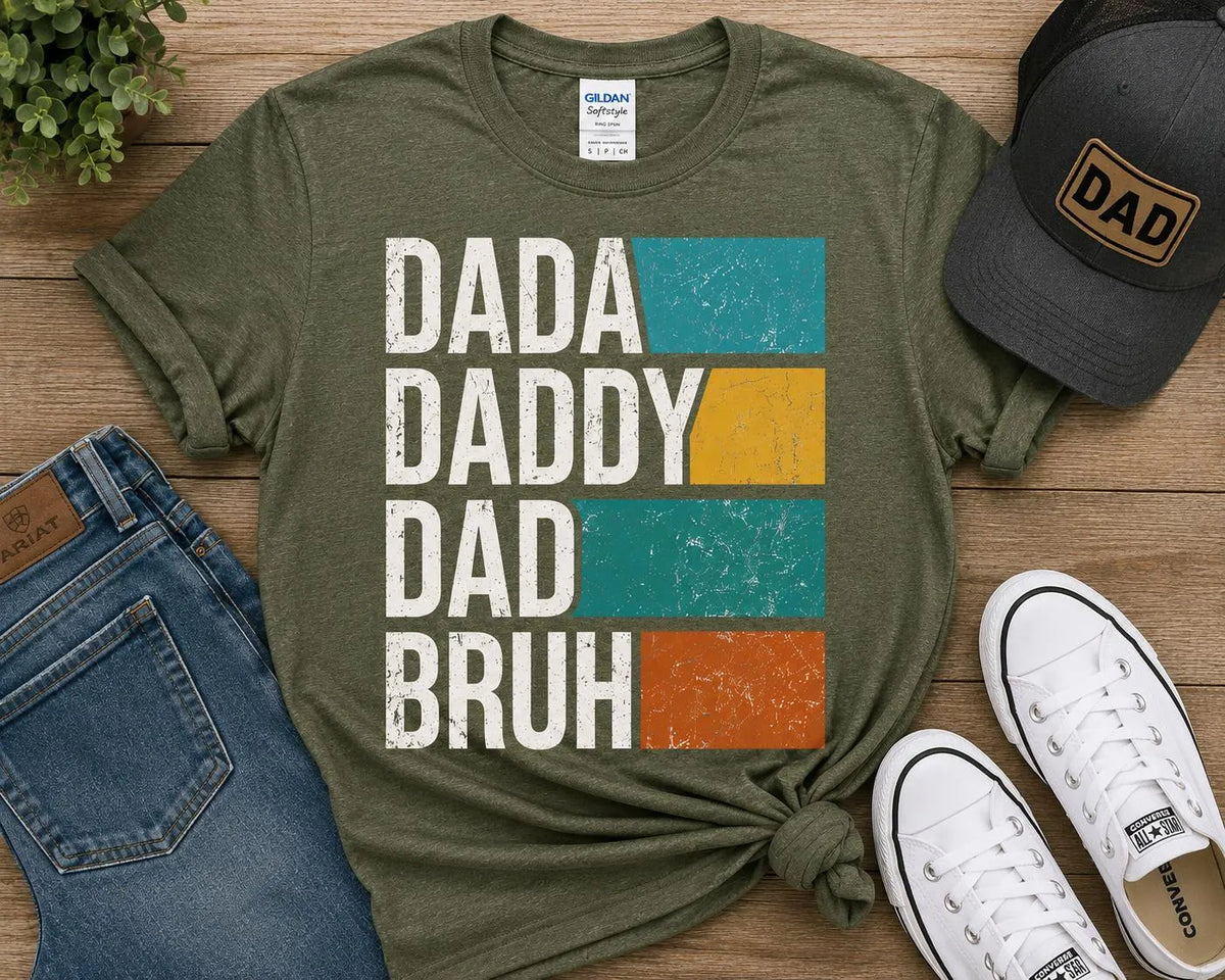 Dada Daddy Dad Bruh Graphic T-Shirt